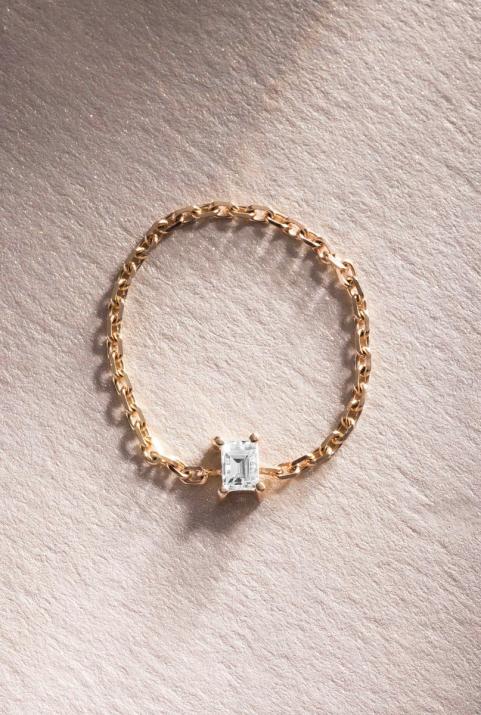 Bague Chaîne Comtesse Or Rose - Redline - 0++