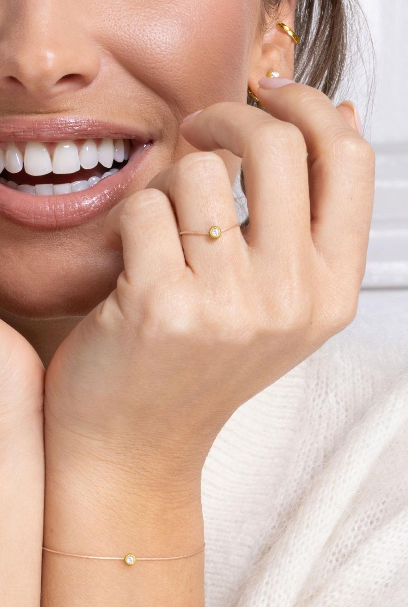 Bague Diamant Bague Minimaliste Or Redline Bijoux Minimaliste