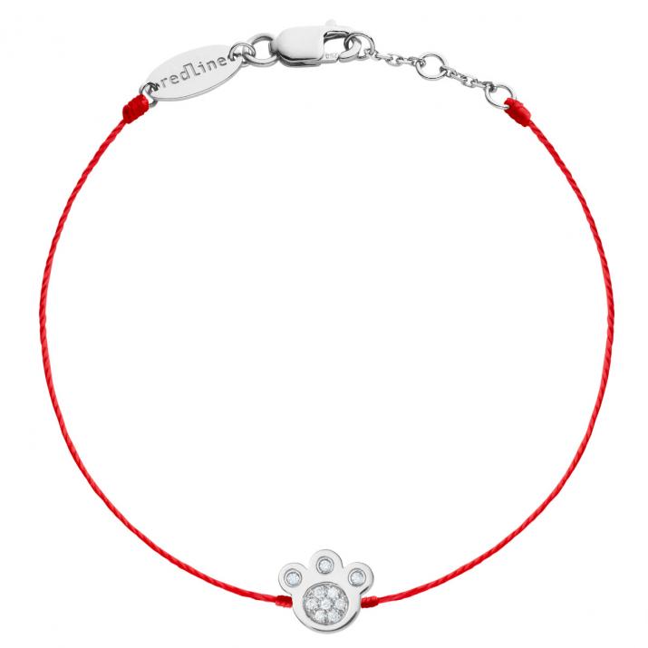 Bracelet Miaou fil or blanc et diamants - Redline