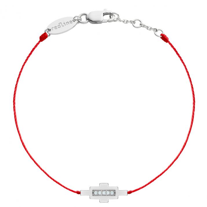 Bracelet diamants sur fil Maya en or blanc - Redline