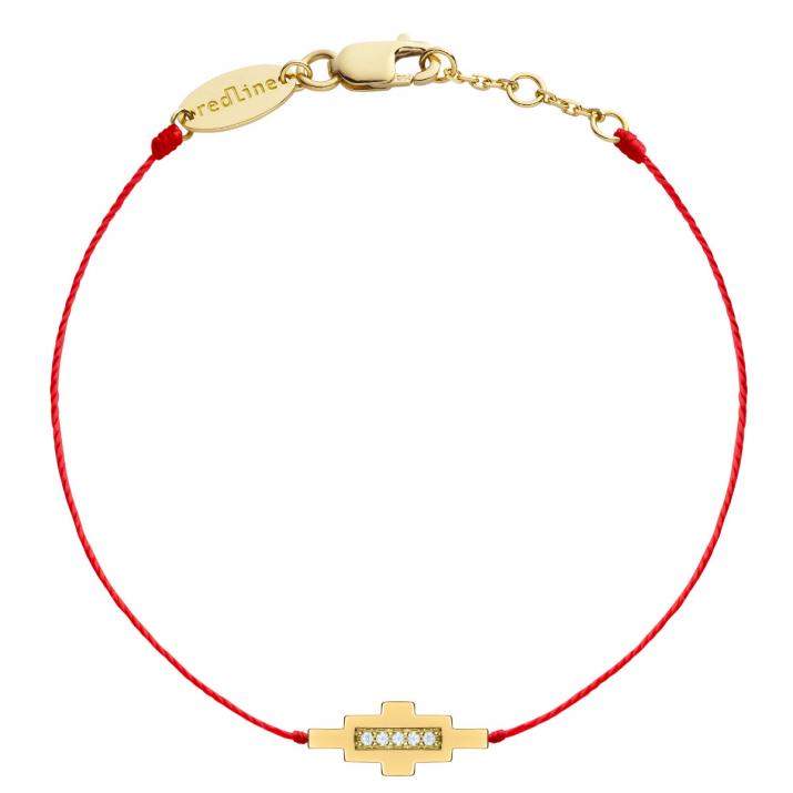 Bracelet diamants sur fil Maya en or jaune - Redline