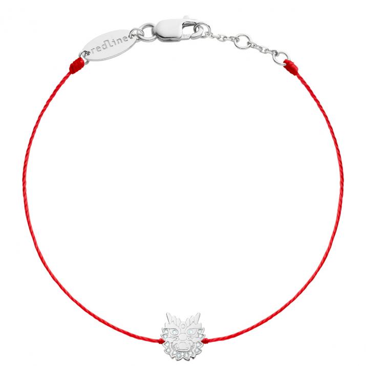 Bracelet fil dragon en diamants sur or blanc - Redline - 0++