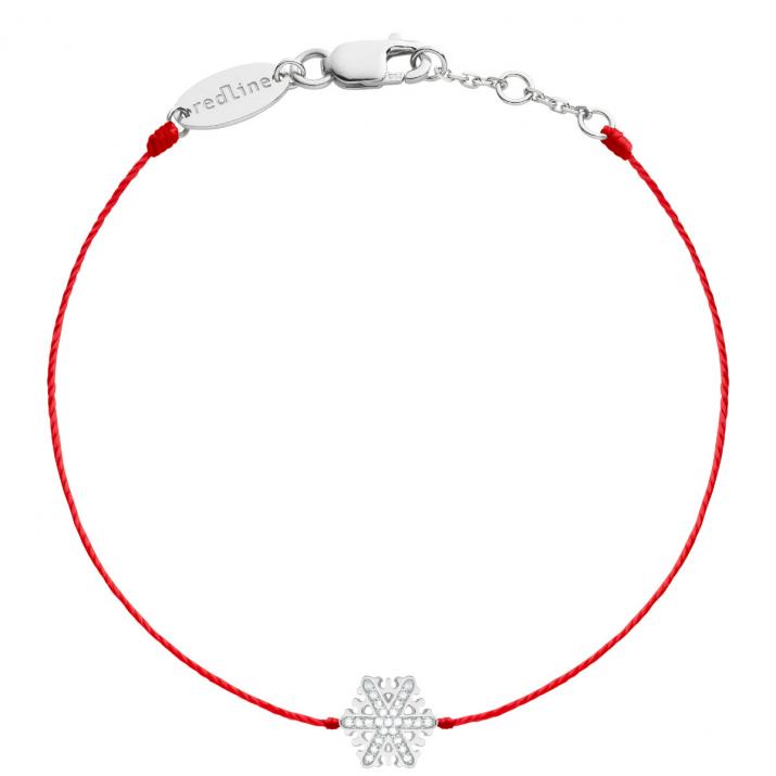 Bracelet fil flocon en diamants et or blanc - Redline - 0++