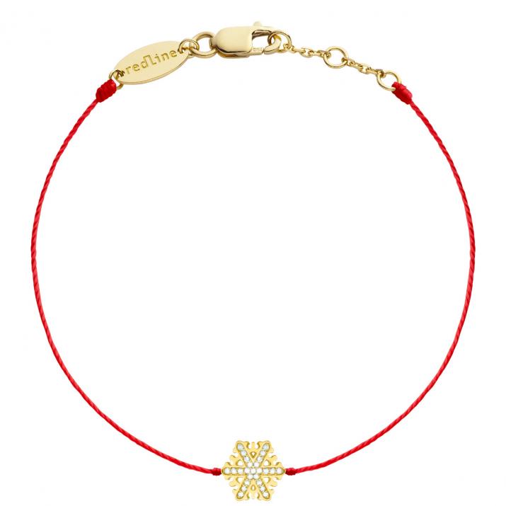 Bracelet fil Flocon en diamants et or jaune - Redline - 0++