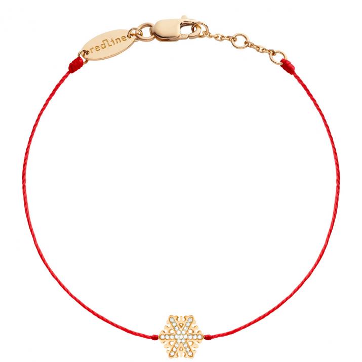 Bracelet fil flocon en diamants et or rose - Redline - 0++
