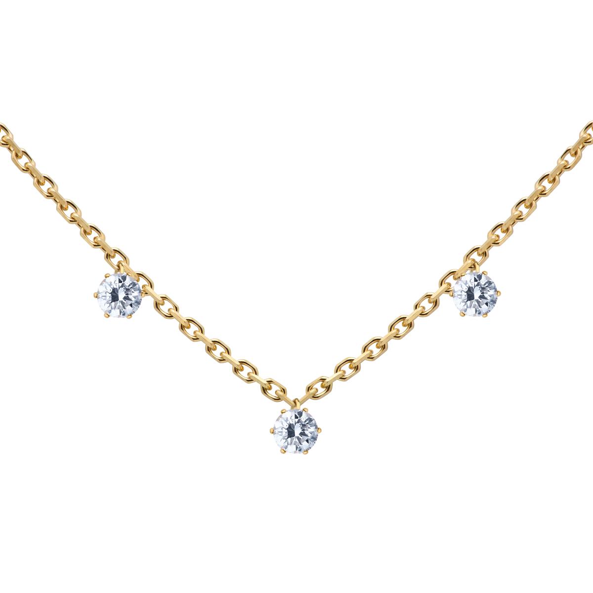 Collier trois diamants clearance