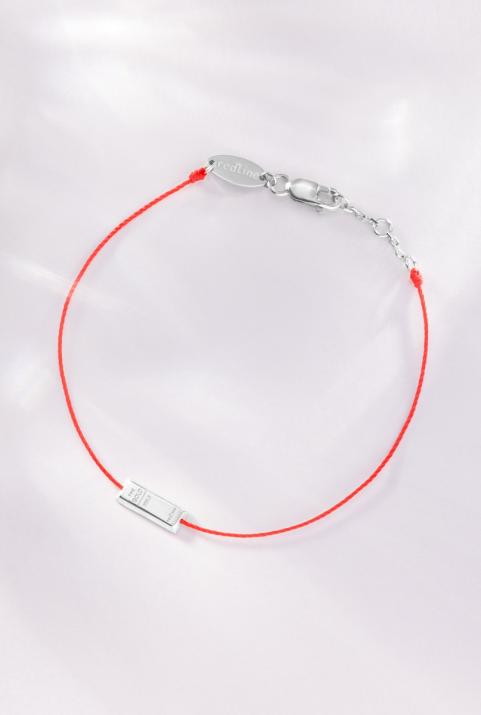 Bracelet fil Lingot d’or or blanc  - Redline - 0++