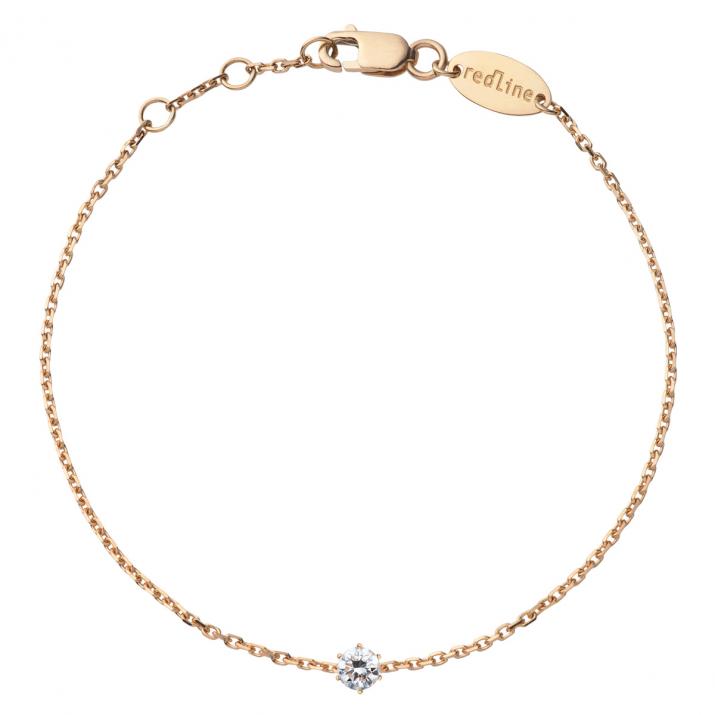 RedLine bracelet chaine or rose avec diamant bijoux femme - Redline - 0++