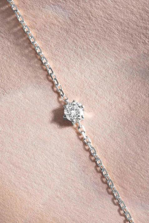 Bracelet diamant So Absolu sur chaine or blanc - Redline - 0++