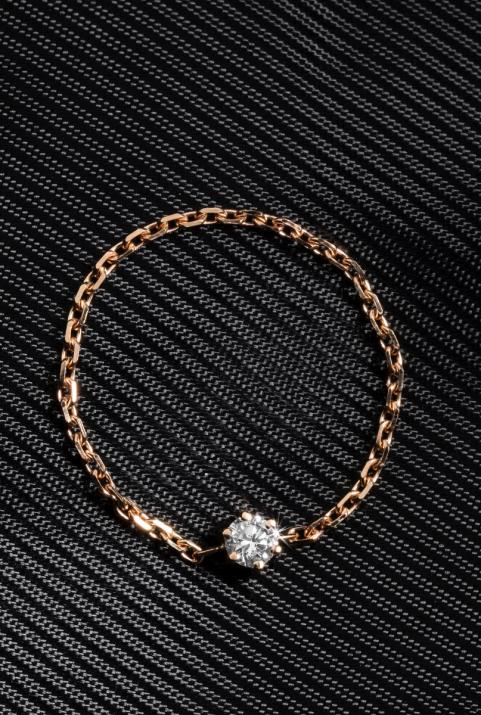 Bague Absolu Chaîne en or rose - Redline - 0++