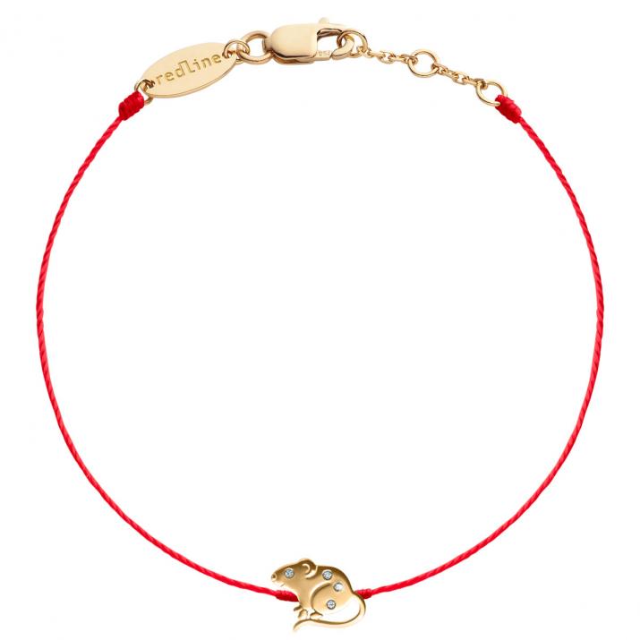 Bracelet fil souris or jaune - Redline