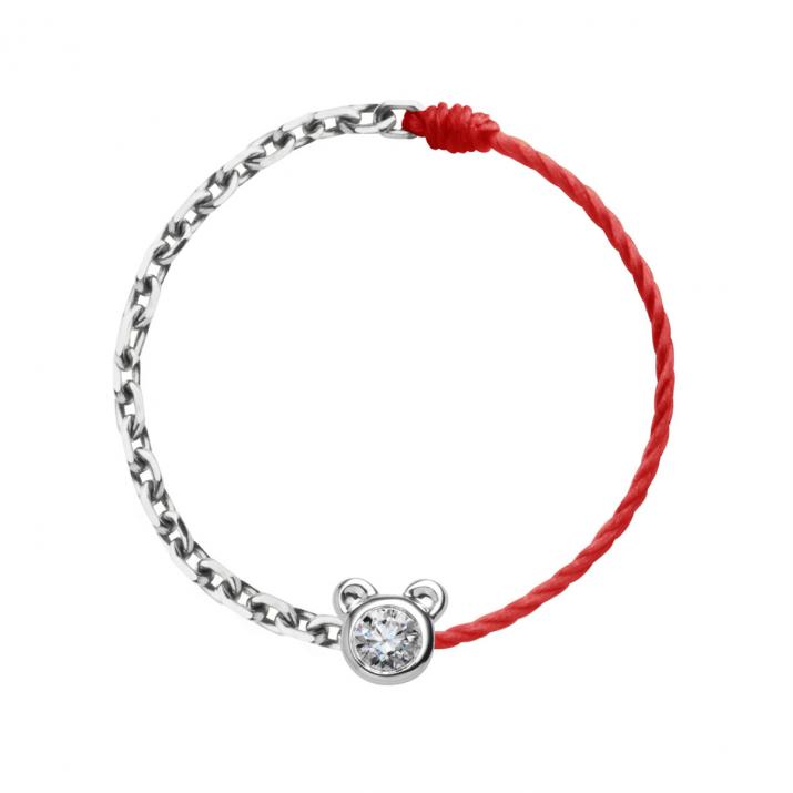 Bague Fil et Chaîne Mini Pure Bear Or Blanc - Redline