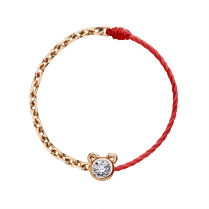 Bague Fil et Chaîne Mini Pure Bear Or Rose - Redline