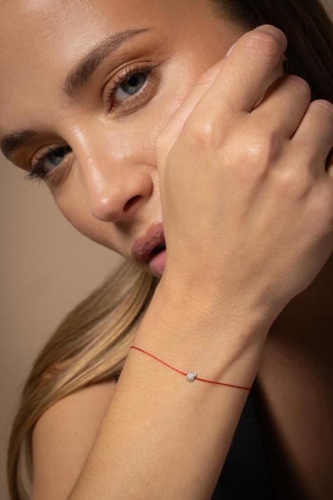Bracelet Ours sur fil avec diamant 0.05ct or rose - Redline - 0++