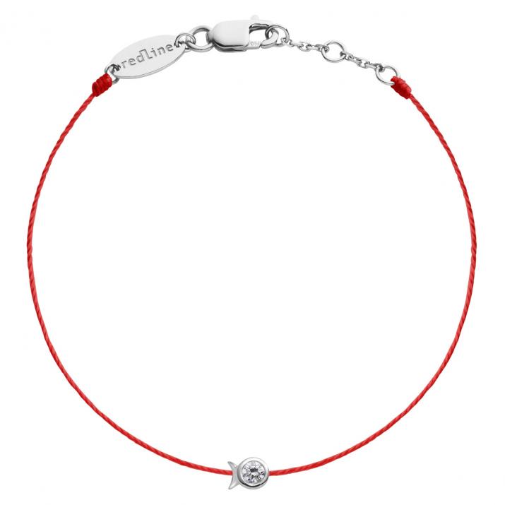 Bracelet Poisson sur fil avec diamant 0.05ct or blanc - Redline - 0++