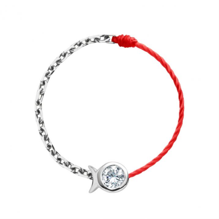 Bague Fil et Chaîne Mini Pure Fish Or Blanc - Redline