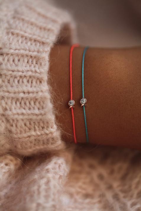 Bracelet Poisson sur fil avec diamant 0.05ct or blanc - Redline - 0++