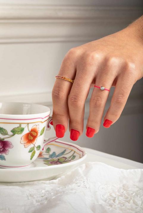 Bague Fil Mini Pure Fish Or Blanc - Redline - 0++