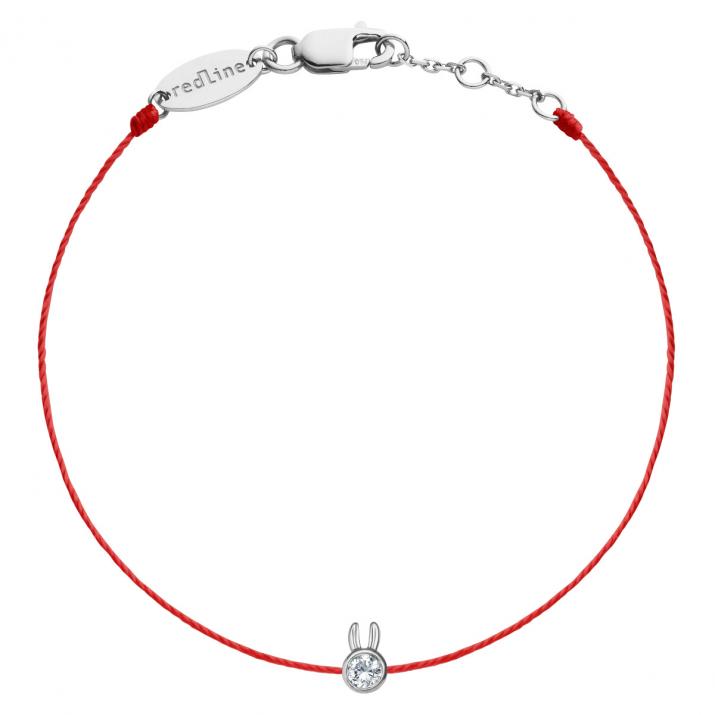 Bracelet Lapin sur fil avec diamant 0.05ct or blanc - Redline - 0++