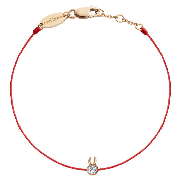 Bracelet Lapin sur fil avec diamant 0.05ct or rose - Redline - 0++