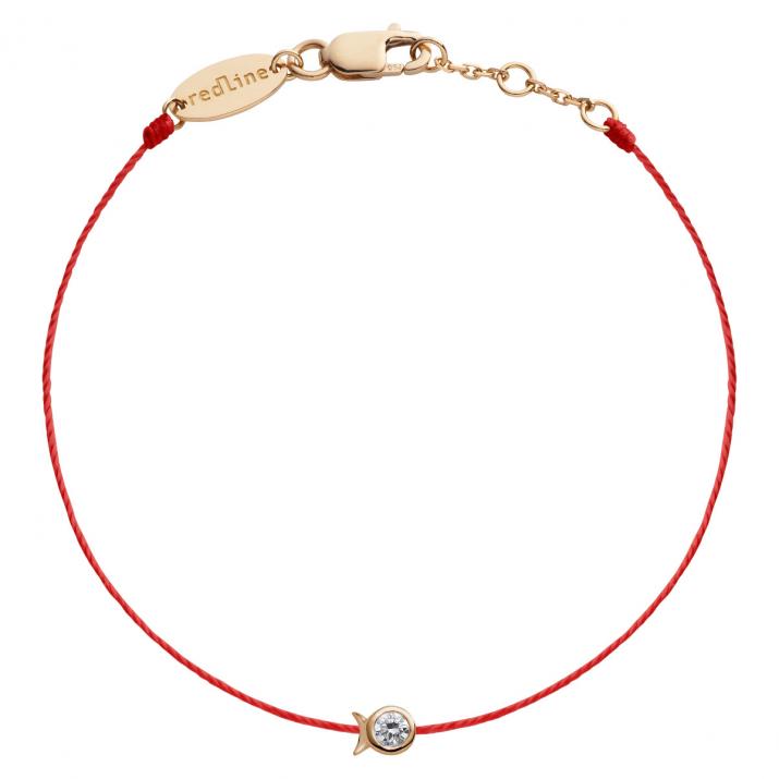 Bracelet Poisson sur fil avec diamant 0.05ct or rose - Redline - 0++