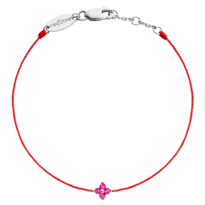 Bracelet Fil Shiny Rubis  Or Blanc - Redline - 0++