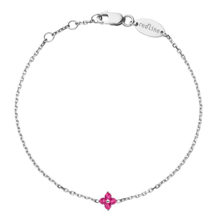 Bracelet Shiny Rubis Chaine Or Blanc - Redline - 0++