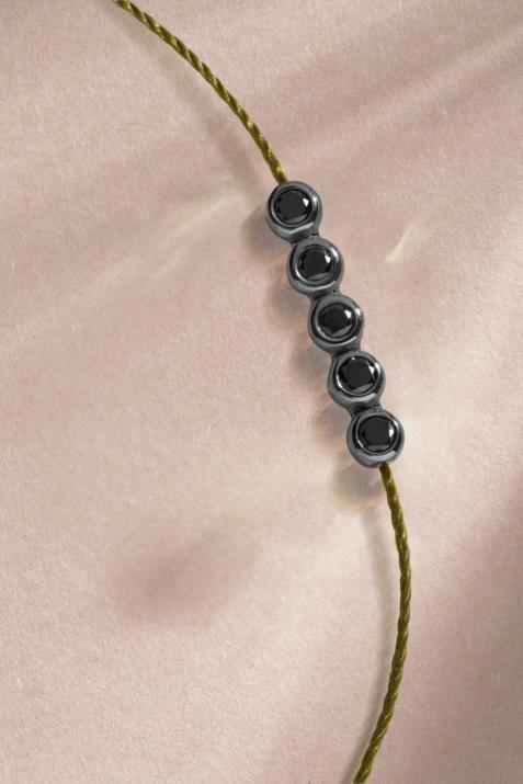 Bracelet Homme River Kcolor Fil Or Noir - Redline - 0++