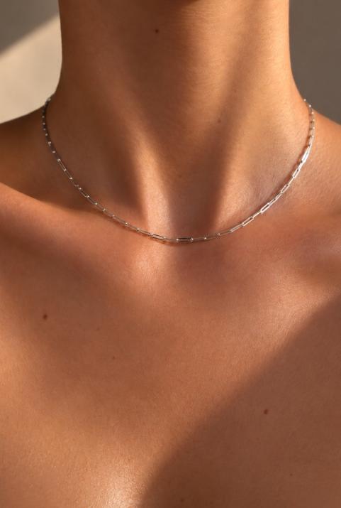 Collier chaîne My Way en or blanc - Redline - 0++