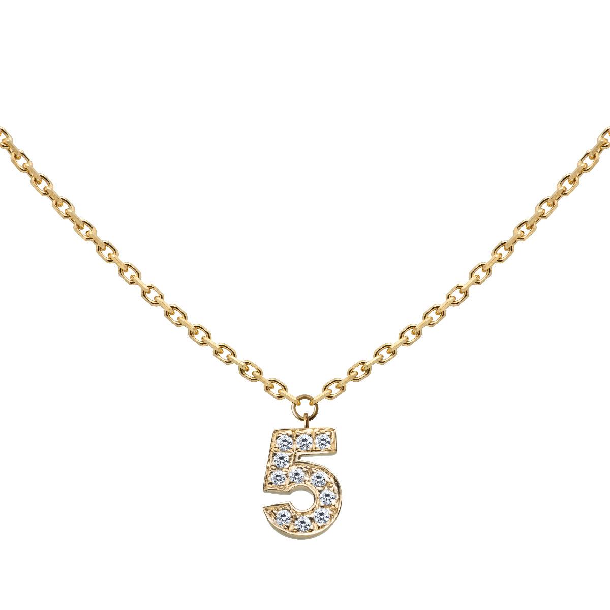 Collier Pendentif Chaîne Plaqué Or Avec CZ - Bijou Vintage Cœur - État Impeccable