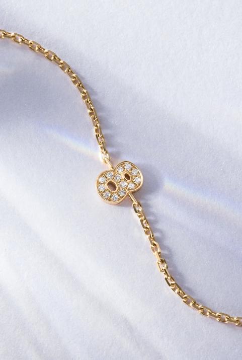 Bracelet My Number Diamants Chaine Or Jaune - Redline - 0++