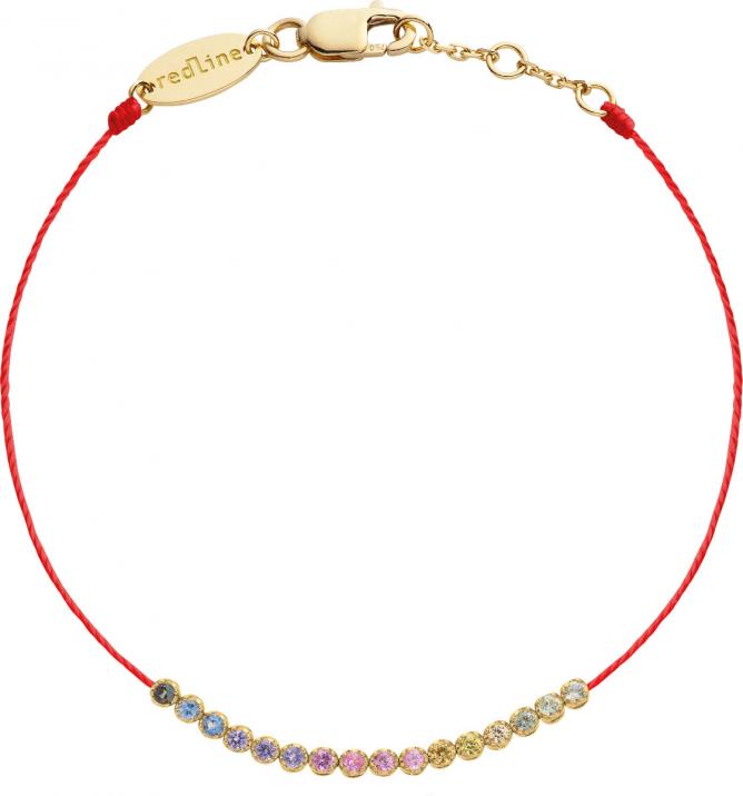 Bracelet Marilyn Rainbow Saphirs Fil Or Jaune - Redline - 0++