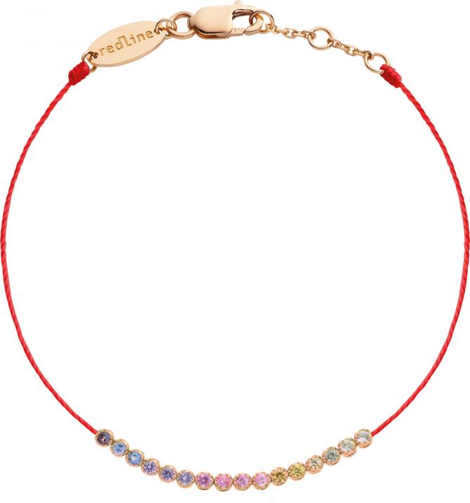 Bracelet Marilyn Rainbow Saphirs Fil Or Rose - Redline - 0++