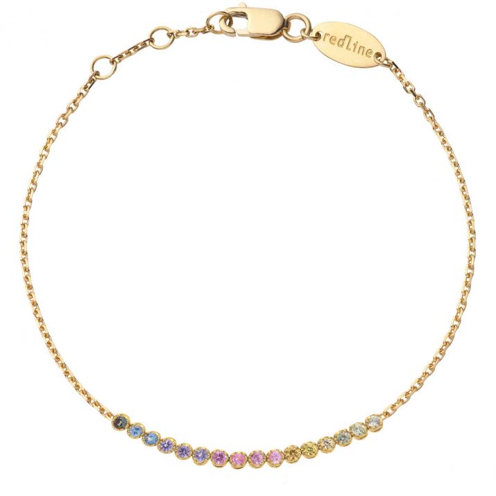Bracelet Marilyn Rainbow Chaine Or Jaune - Redline