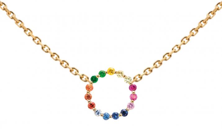 Collier Aurelange Rainbow Saphirs Chaine Or Jaune - Redline - 0++
