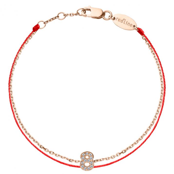 Bracelet My Number Diamants Duo Fil Or Rose - Redline - 0++