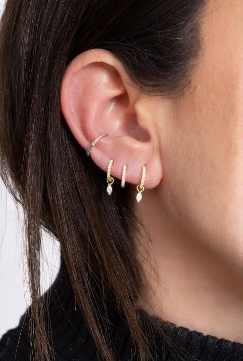 Boucle d'oreille Ear Cuff Si Joli Rainbow Or Jaune - Redline - 0++