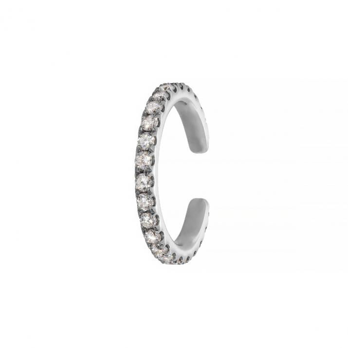 Boucle d'oreille Ear Cuff Si Joli Diamant Or Blanc - Redline - 0++