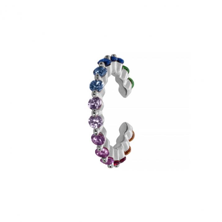 Boucle d'oreille Ear Cuff Si Joli Aurelange Rainbow Or Blanc - Redline