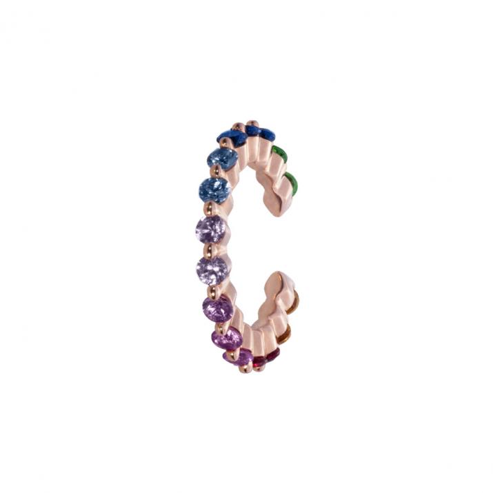 Boucle d'oreille Ear Cuff Si Joli Aurelange Rainbow Or Rose - Redline