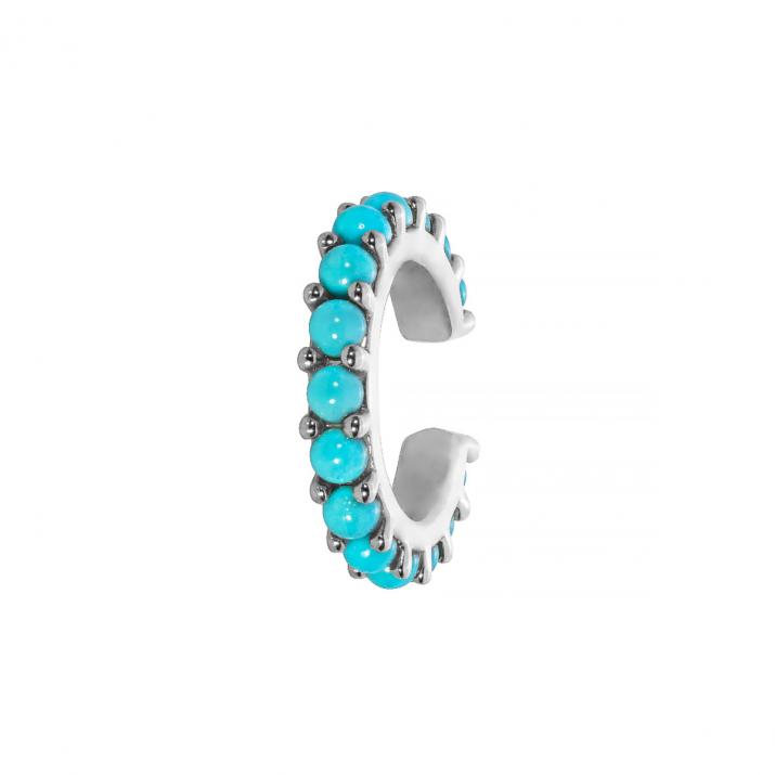 Boucle d'oreille Ear Cuff Si Joli Turquoise Or Blanc - Redline - 0++