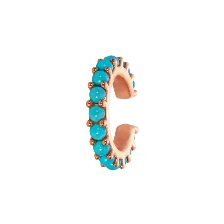 Boucle d'oreille Ear Cuff Si Joli Turquoise Or Rose - Redline - 0++