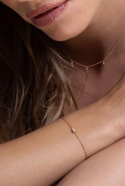 Bracelet Chaîne Abby Or Rose - Redline - 0++