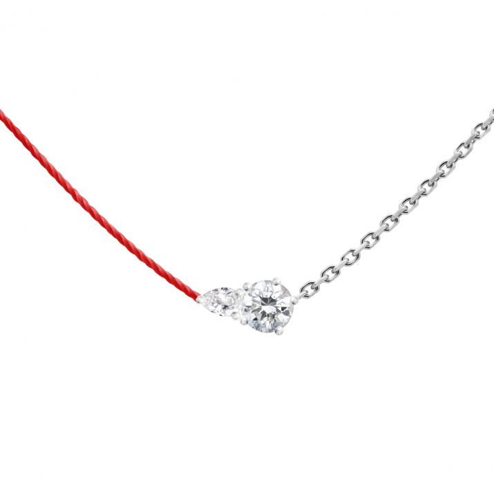 Collier Double Abby Or Blanc - Redline