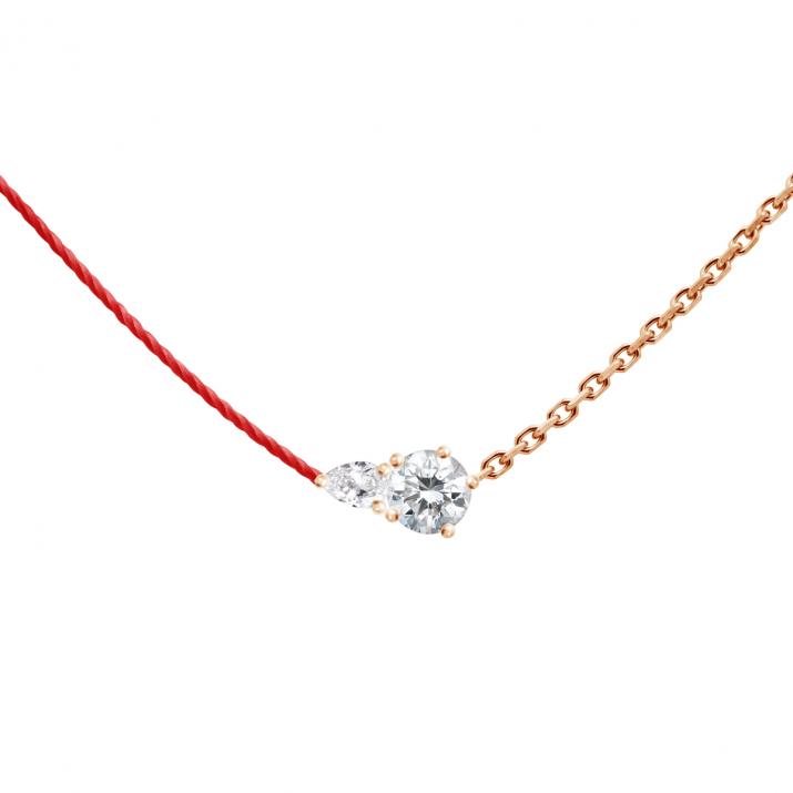 Collier Double Abby Or Rose - Redline