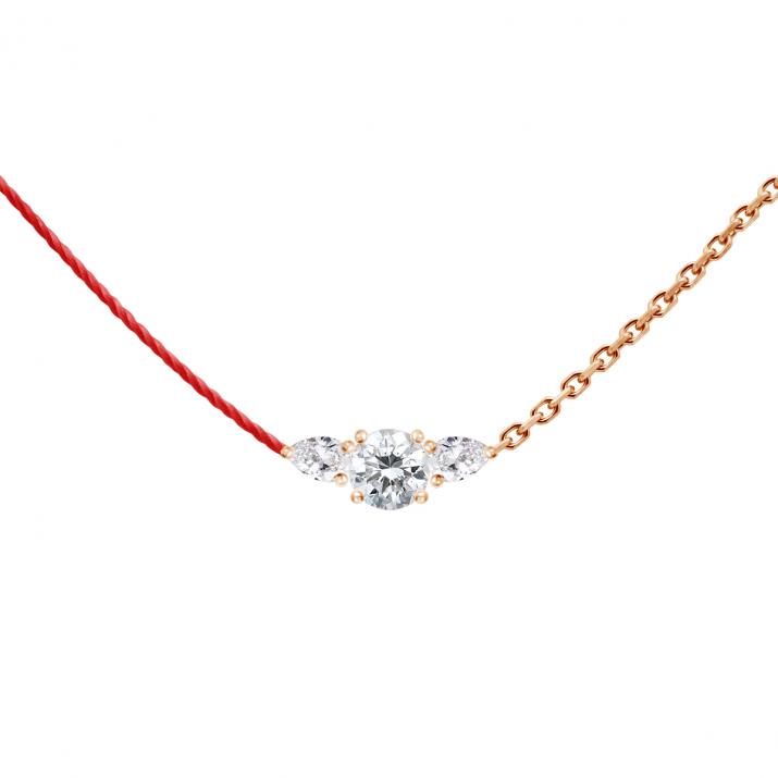 Collier Double So Abby Or Rose - Redline