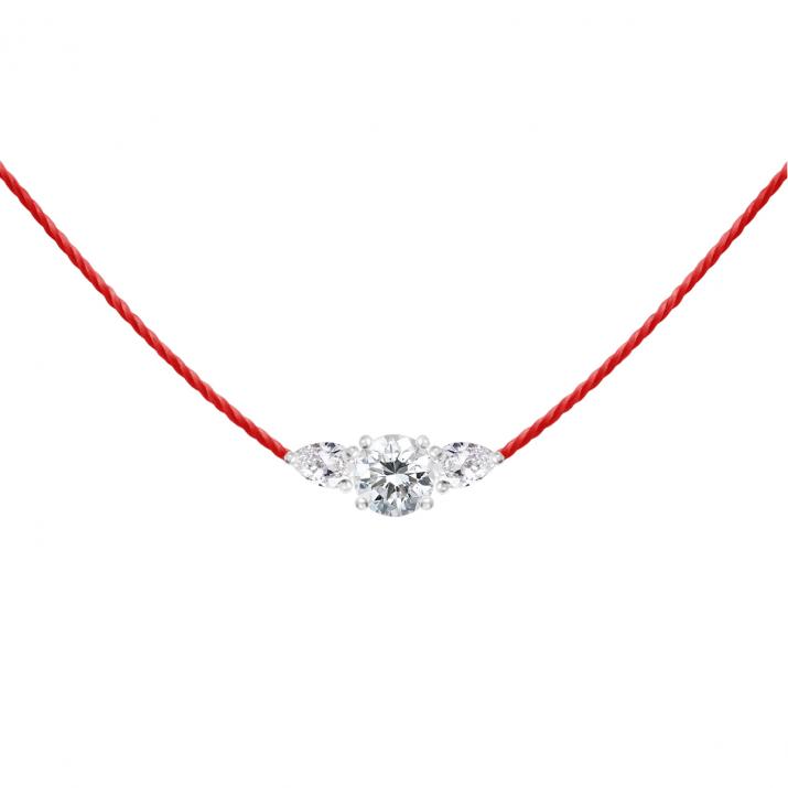 Collier Fil So Abby Or Blanc - Redline