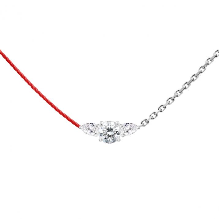 Collier Double So Abby Or Blanc - Redline