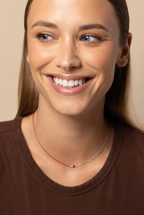 Collier Double Abby Rubis Or Blanc - Redline - 0++