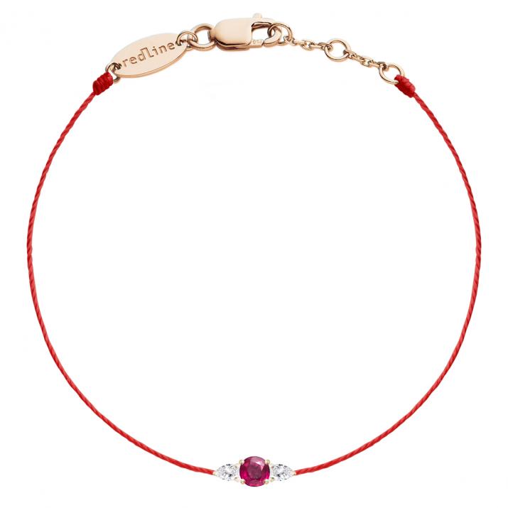 Bracelet Fil So Abby Rubis Or Rose - Redline - 0++